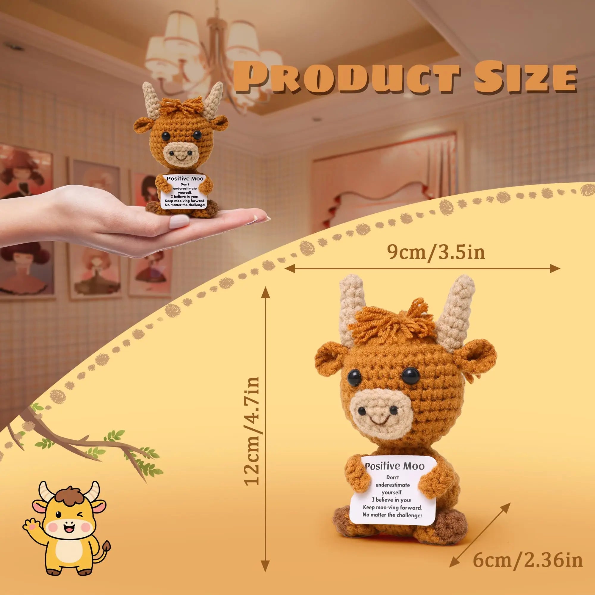 Funny Knitted Cow Doll