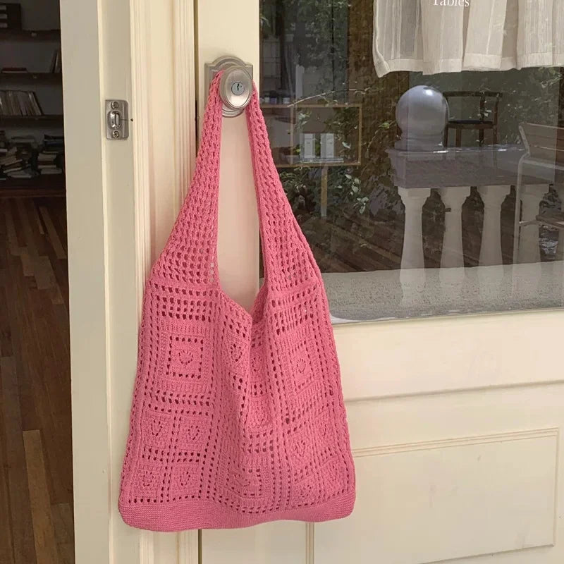 Knitted Hollow Tote Bag