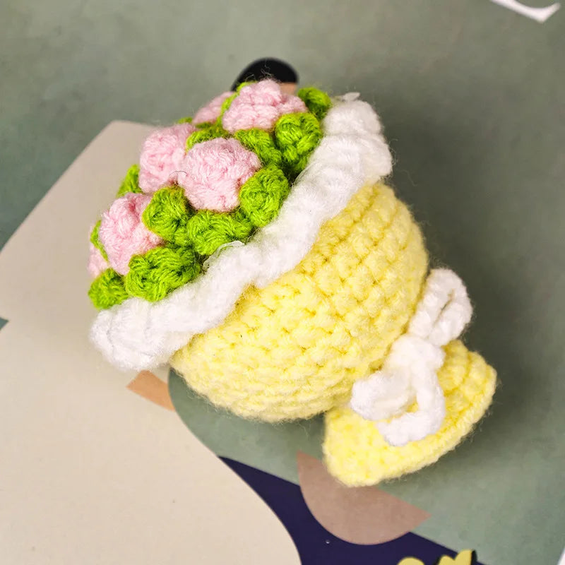 Crochet Flower Keychain