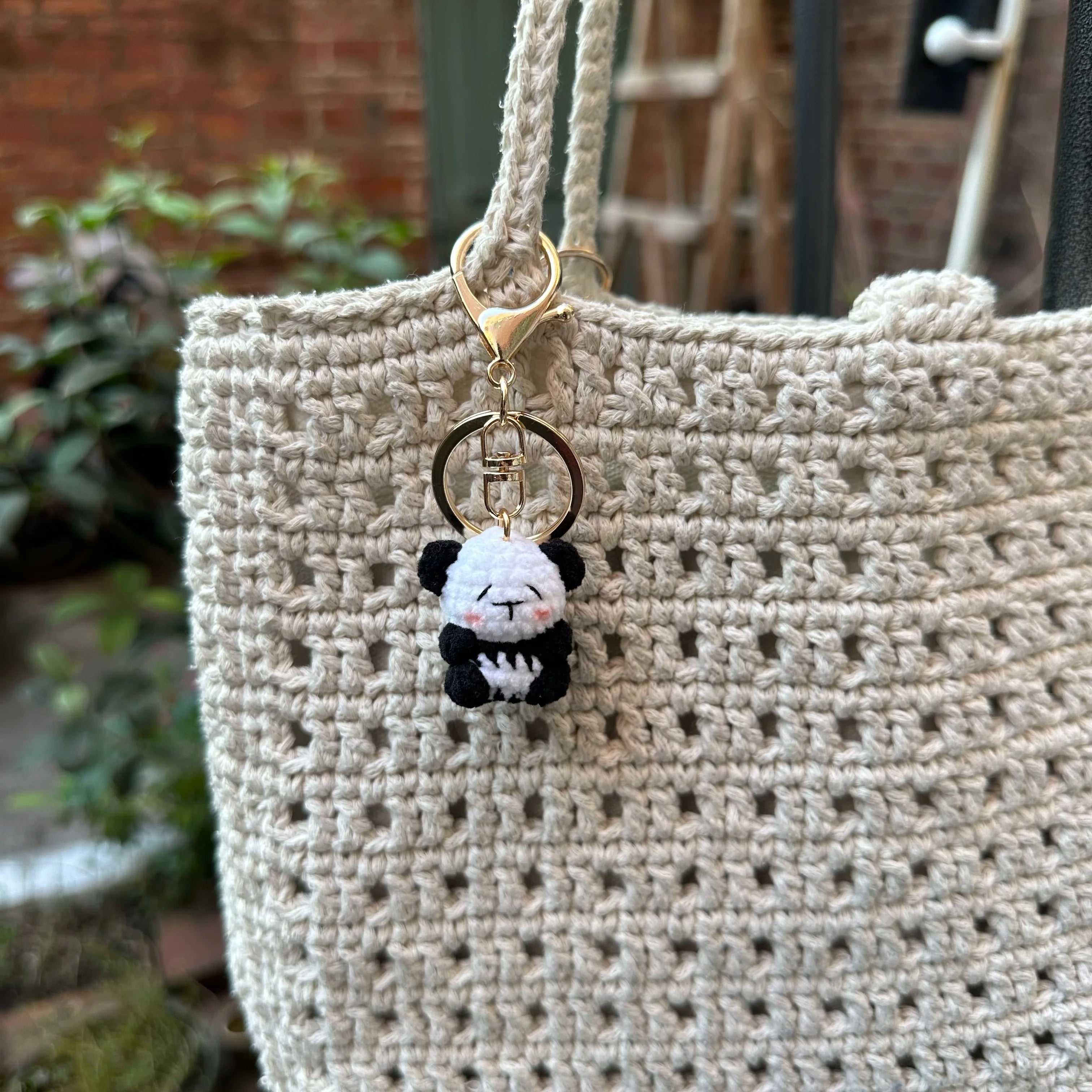 Handmade Crochet Panda Keychain
