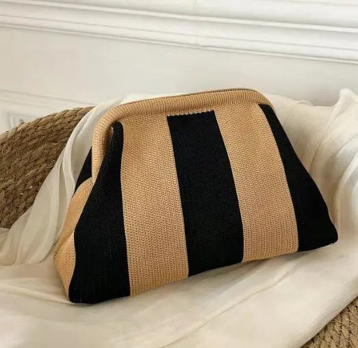 Woven Cloud Clutch Handbag
