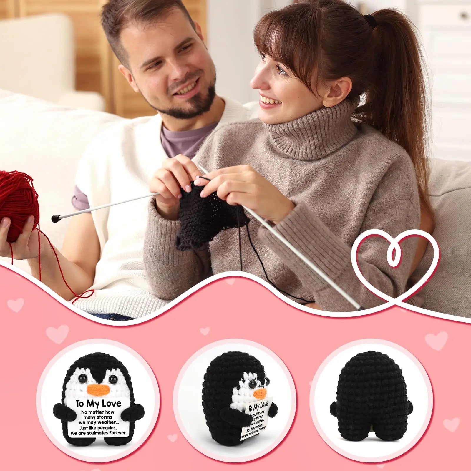 Handmade Crochet Penguin Gift