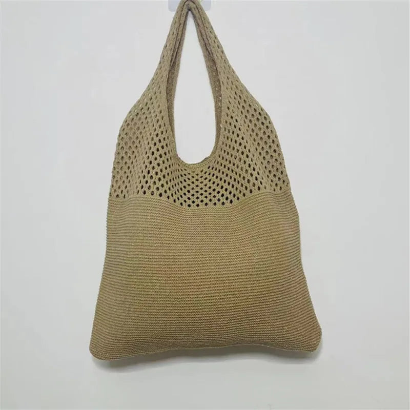 Hollow Crochet Tote Bag