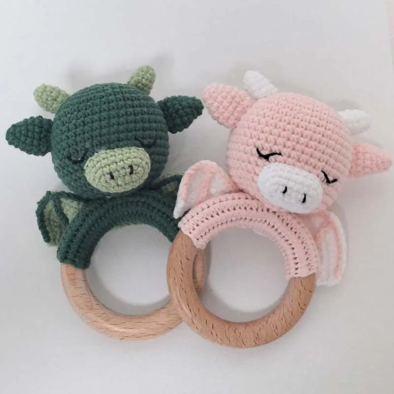 Crochet Dinosaur Teething Toy