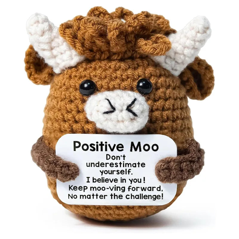 Crochet Positive Cow Decor