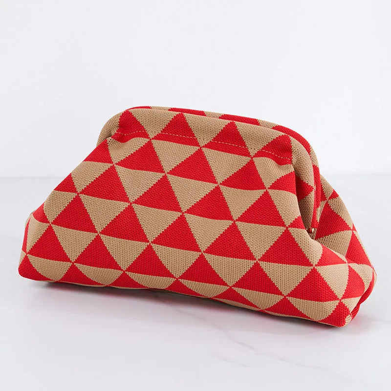 Woven Cloud Clutch Handbag