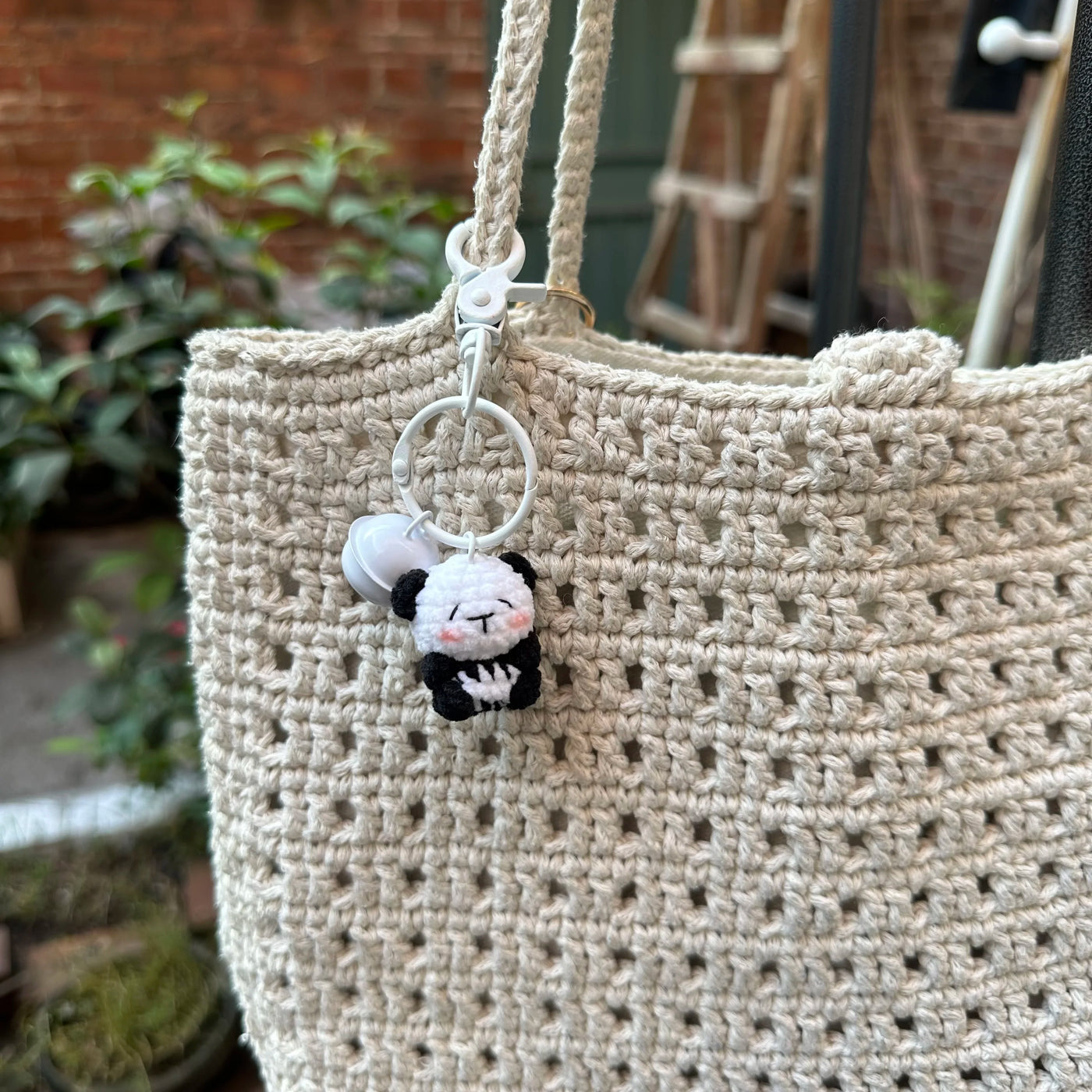 Handmade Crochet Panda Keychain