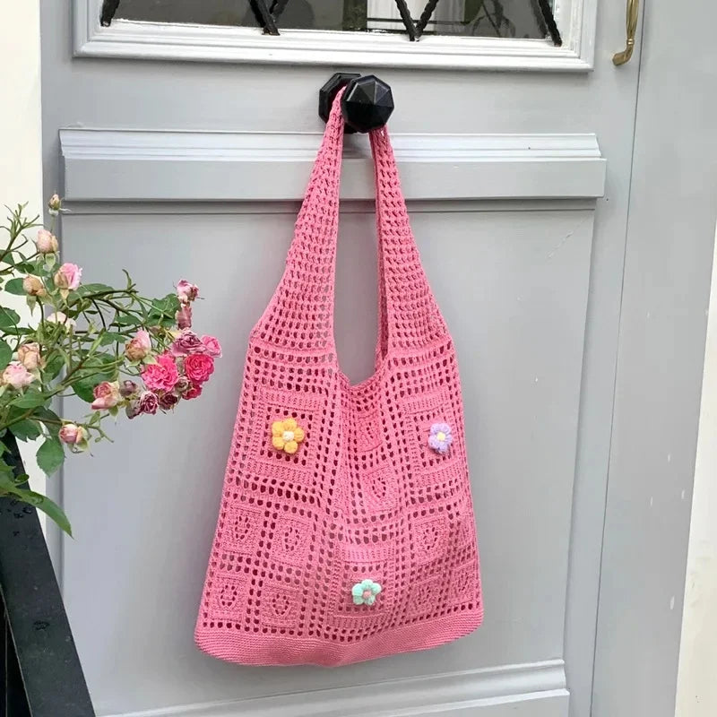 Knitted Hollow Tote Bag