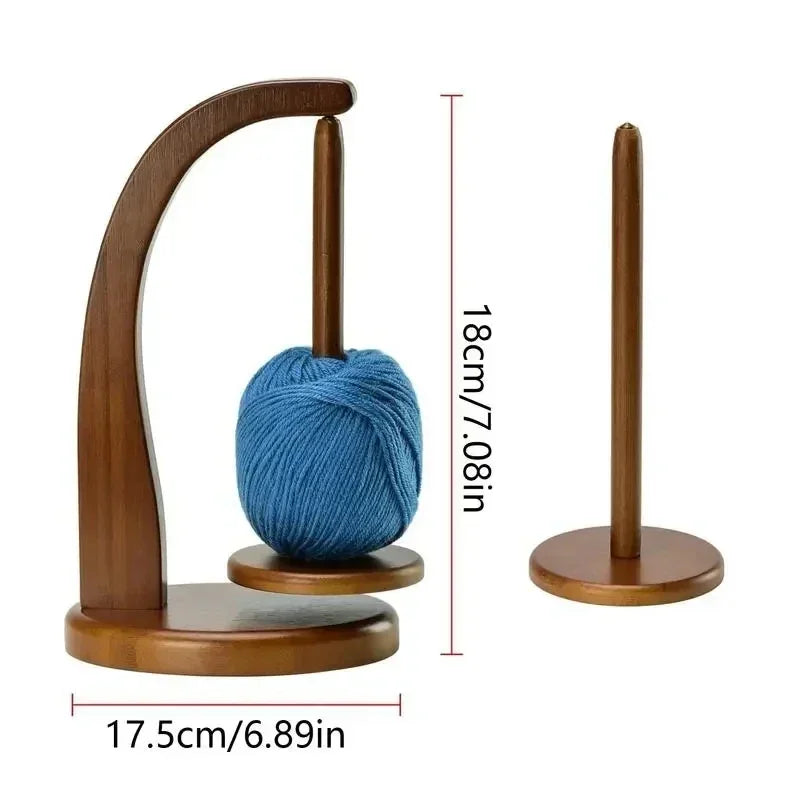 Wooden Rotating Yarn Holder Spinner
