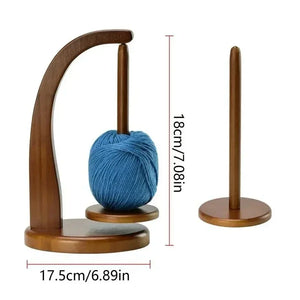 Wooden Rotating Yarn Holder Spinner