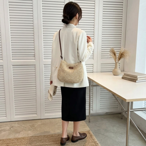 Summer Straw Crossbody Bag